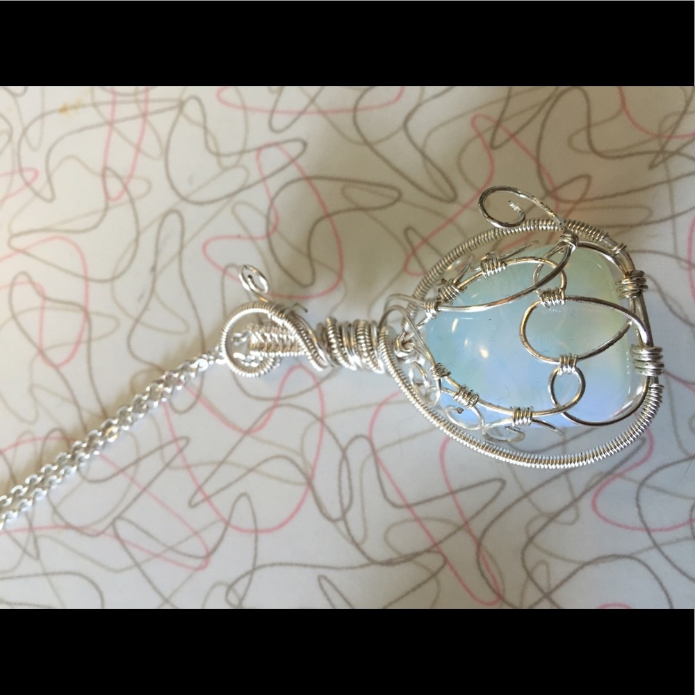 Cinderella carriage opalite necklace