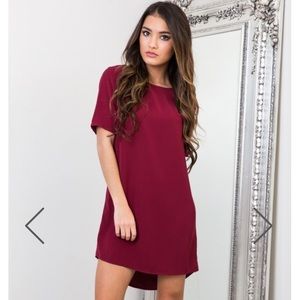 Wine t-shirt dress
