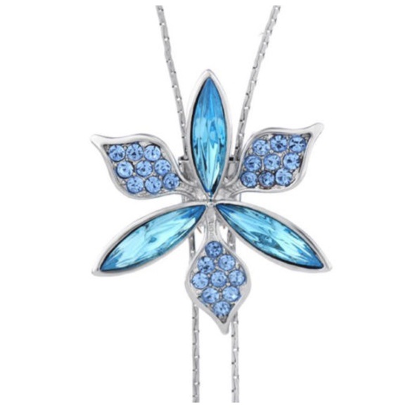 Swarovski Crystals Flower Long Necklace - Picture 3 of 7