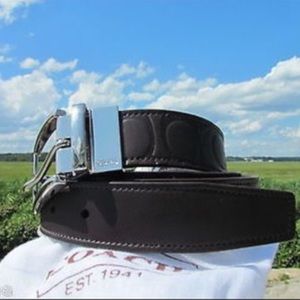 COACH Belt Classic Brown logo