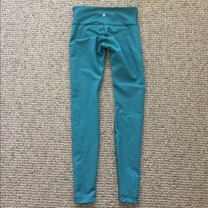 Lululemon teal wunder under pants