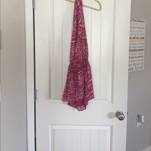 Show me your Mumu pink patterned mini dress