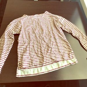 Madewell red and white striped sweater tee