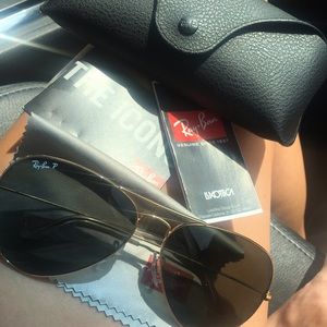 Ray Ban Polarized 62 mm Aviators 😎
