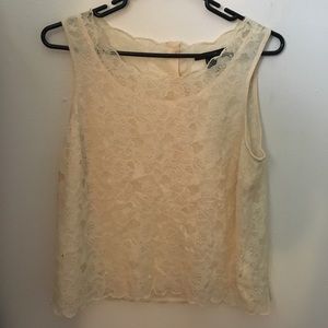 BRAND NEW (without tags) cream lace tank top