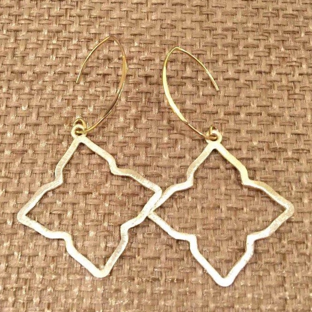 Trendy Moroccan Gold Dangle Earrings