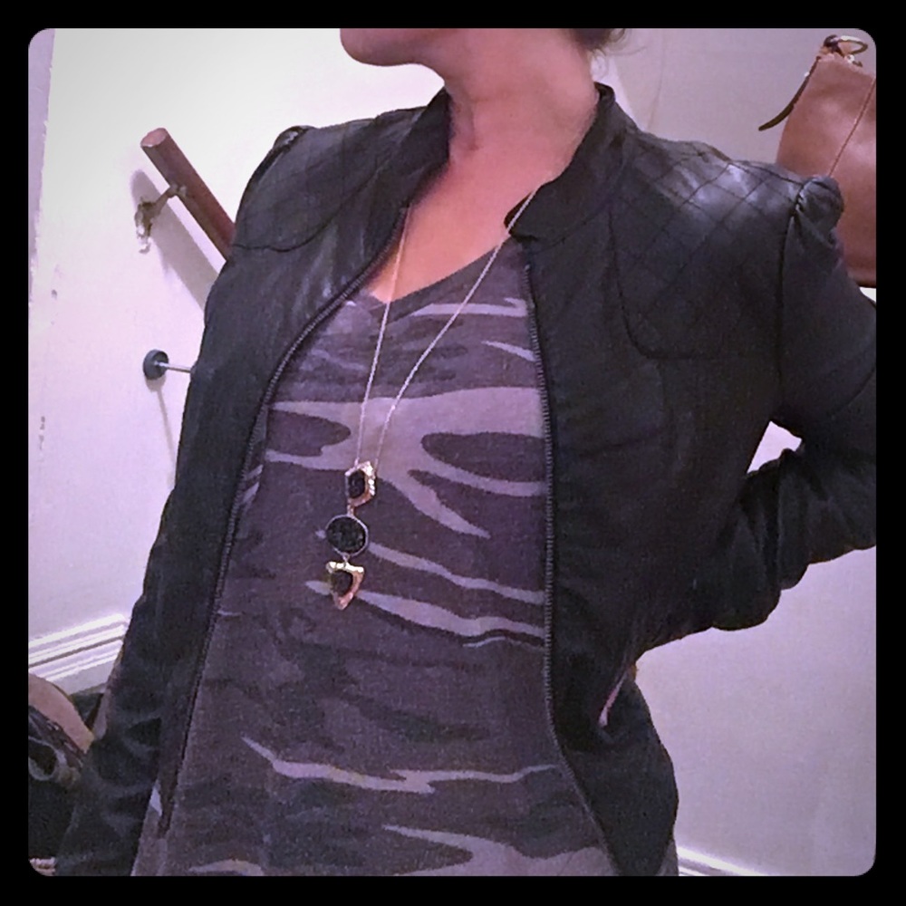 Faux Leather Black Moto Jacket