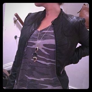 Faux Leather Black Moto Jacket