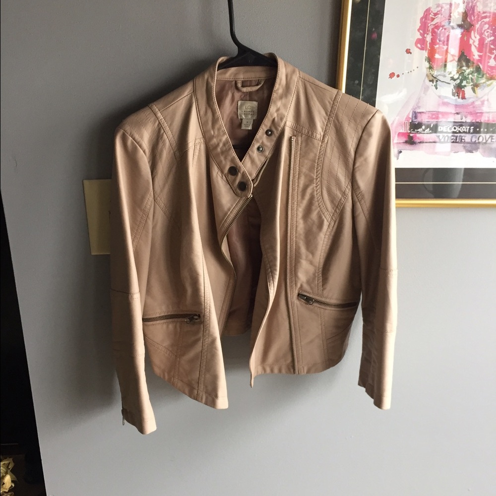 Faux leather jacket - Tan