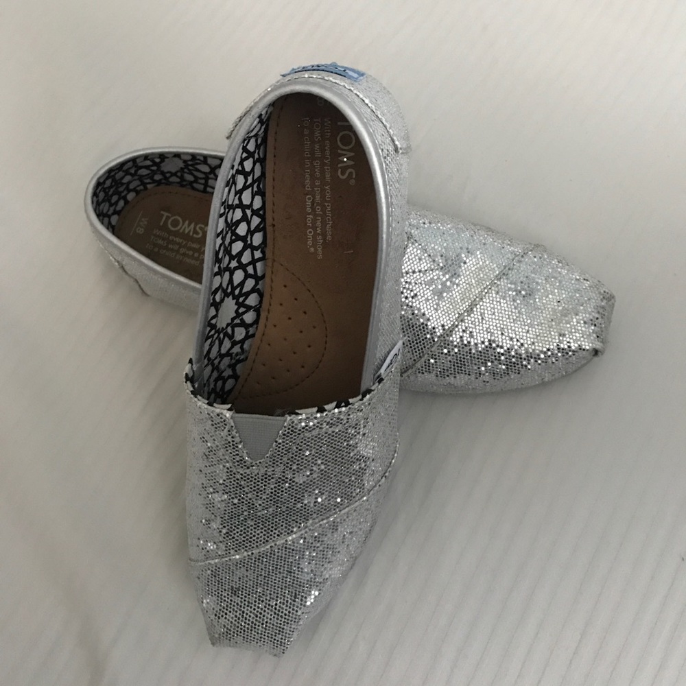 Silver glitter TOMS