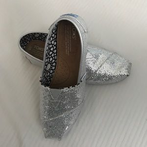 Silver glitter TOMS