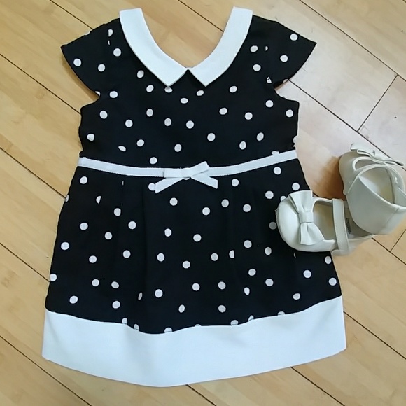 Janie and Jack Other - 🆕 Janie &Jack black w/ white polka dress