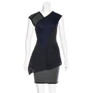 Grey Yigal Azrouël Wool Sheath Dress