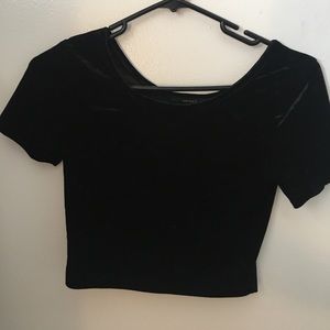 black velvet Forever 21 crop top