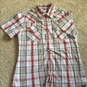 True religion collar short sleeve shirt.