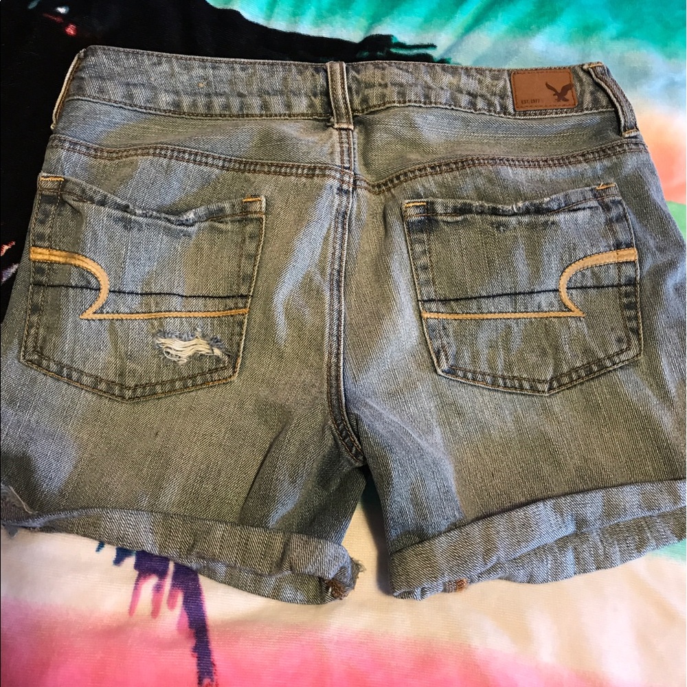 Like New American Eagle Boy Midi Distressed Shorts - Picture 3 of 4