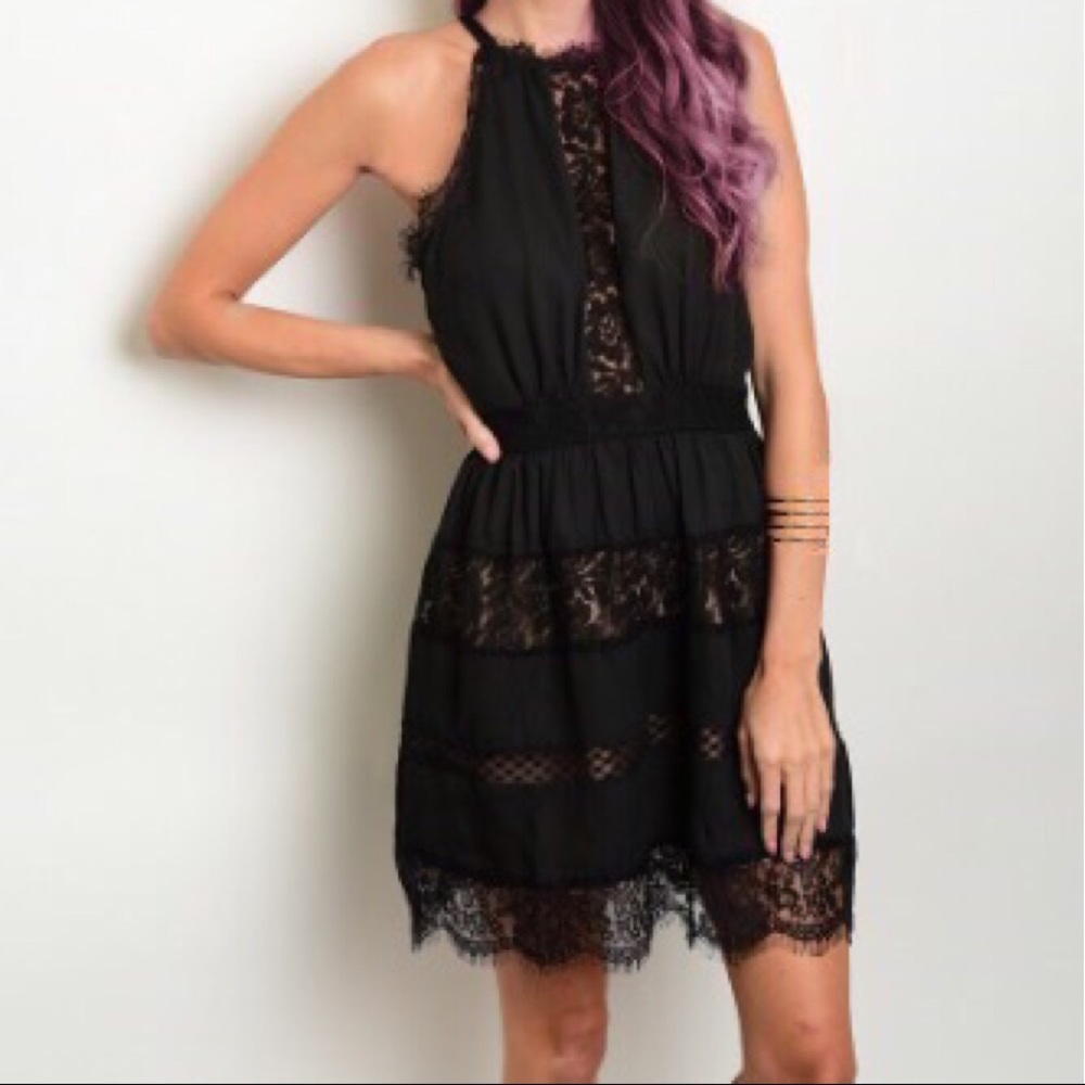NWT Black Lace Dress
