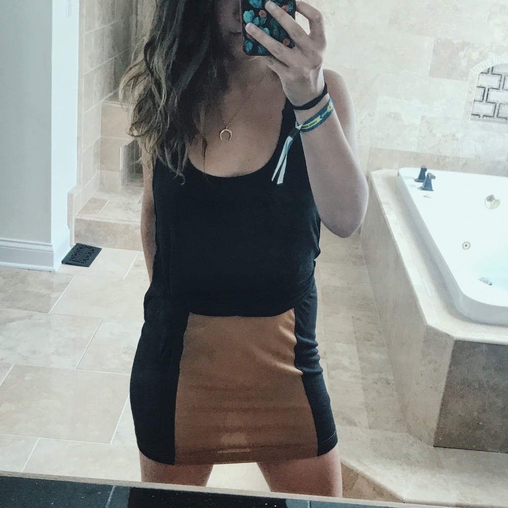 striped skirt