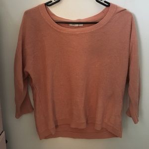 Peach 3/4 length sleeve sweater