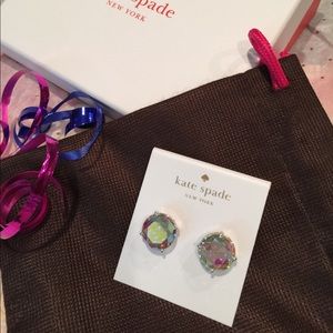 Kate spade Iridescent gumdrop earrings striking!
