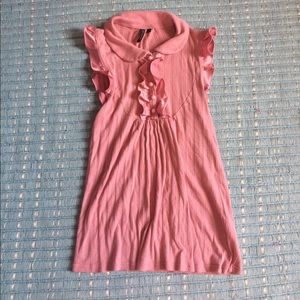 Pink Topshop sleeveless, collared blouse, size 6.
