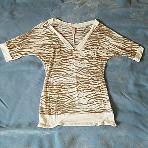 Zebra Half Sleeve Top
