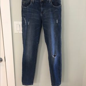 Kut from the Kloth Diana Skinny jeans- distressed