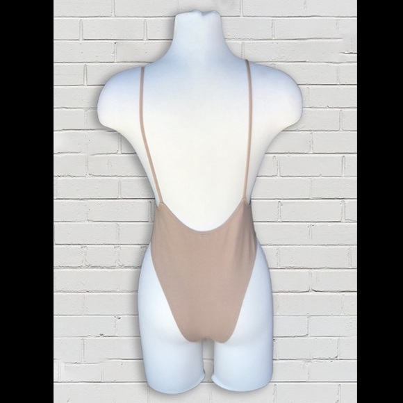 "NUDE" SPAGHETTI STRAP BODYSUIT - Picture 4 of 5