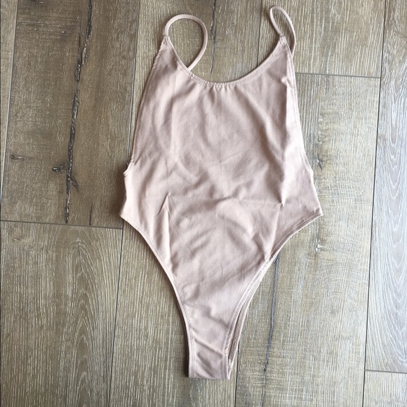 "NUDE" SPAGHETTI STRAP BODYSUIT - Picture 3 of 5