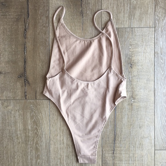 "NUDE" SPAGHETTI STRAP BODYSUIT - Picture 5 of 5