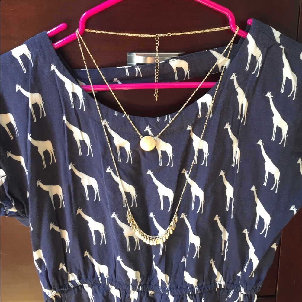 Navy giraffe dress