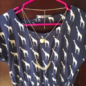 Navy giraffe dress