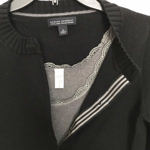 Banana Republic black wool sweater with cami