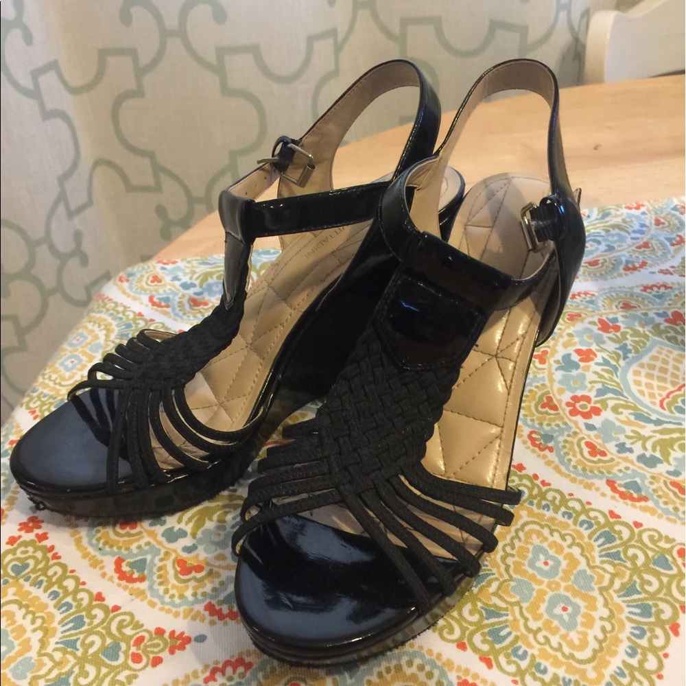 Black Wedge Sandal