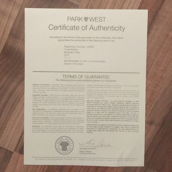 Breakfast Table seriolithograph on archival paper - Picture 2 of 2