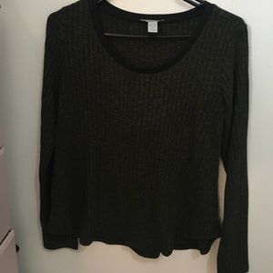 Charlotte Russe hunter green sweater