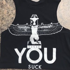 "YOU SUCK" muscle tank