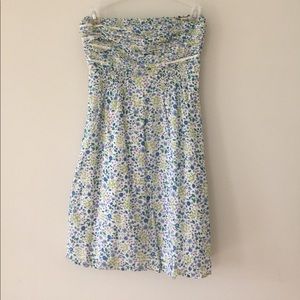 Strapless, floral print, spring/summer dress 🌻