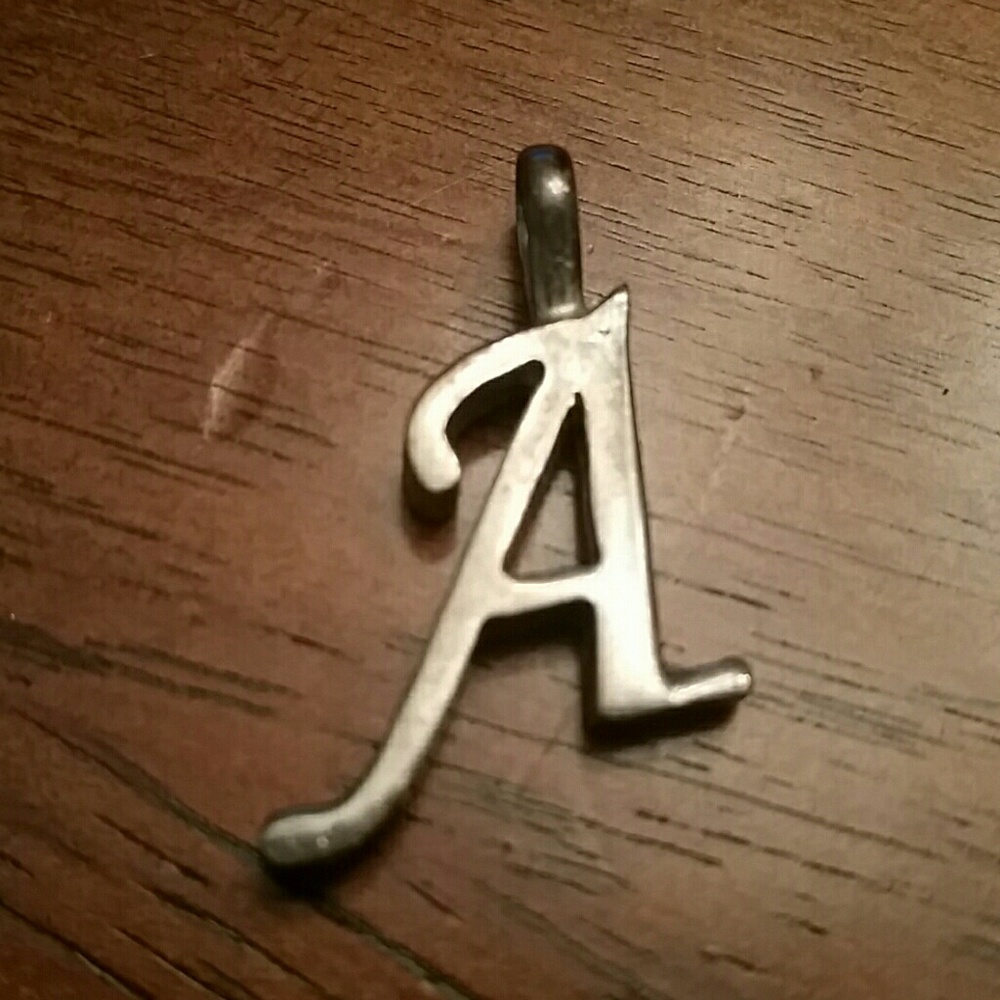 Silver Letter A Charm