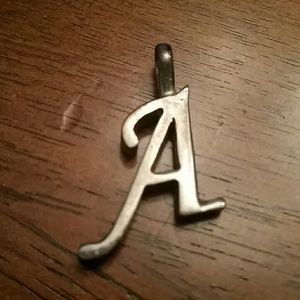 Silver Letter A Charm
