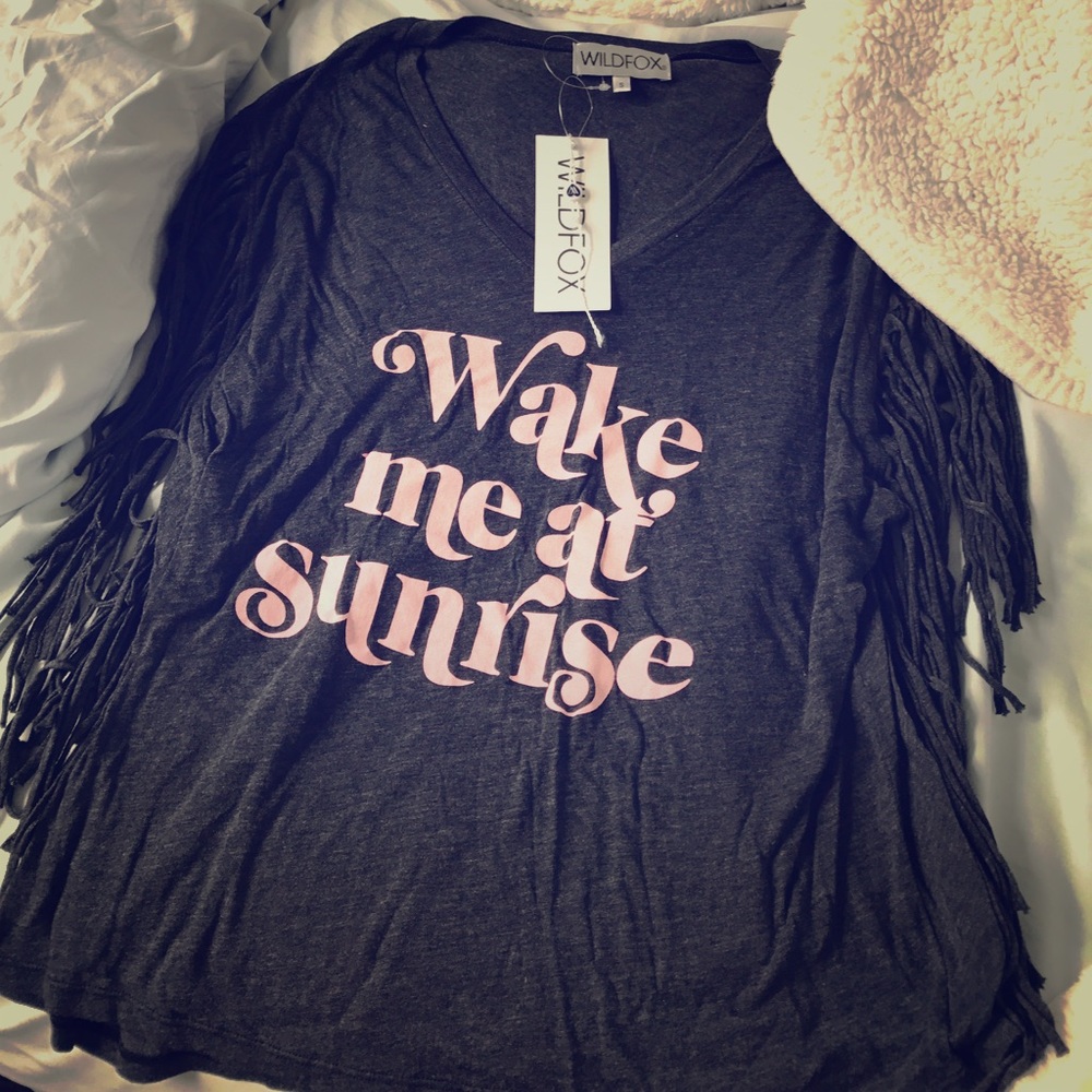 Final price Wildfox wake me at sunrise tee
