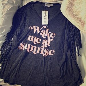 Final price Wildfox wake me at sunrise tee