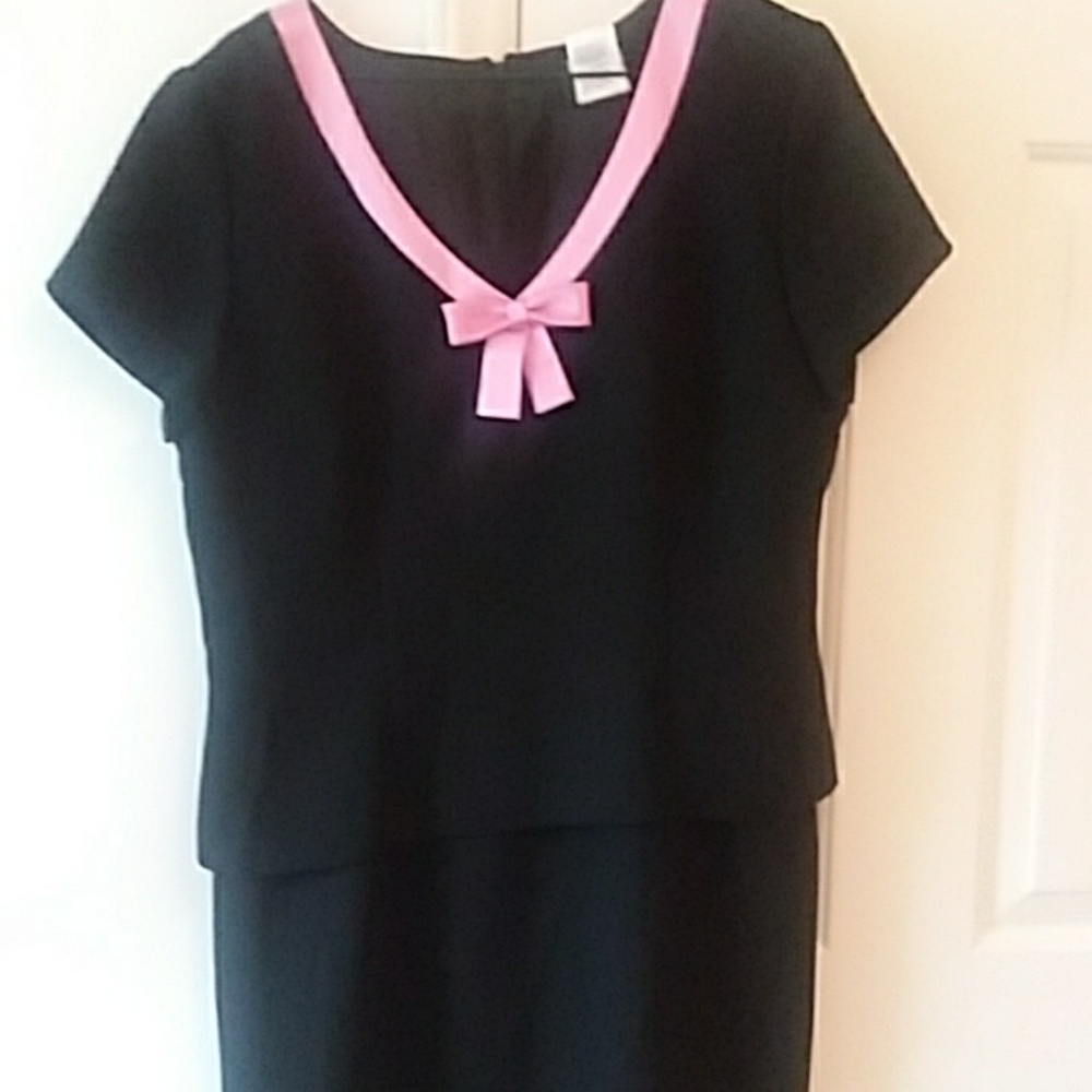 Pink and black dress