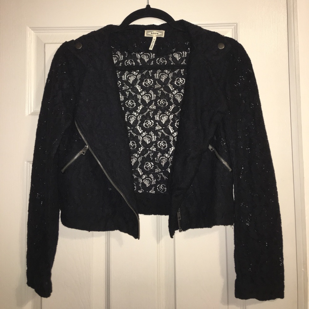 Lace crop jacket