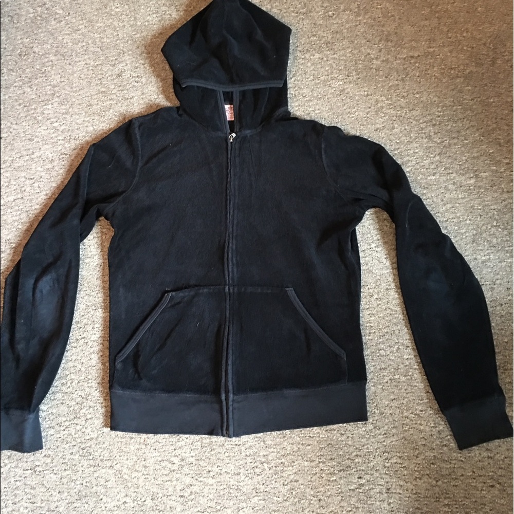 Black juicy couture terry cloth jacket