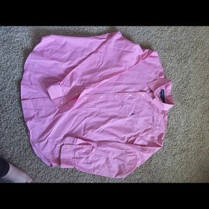 Polo Pink long sleeve collared shirt