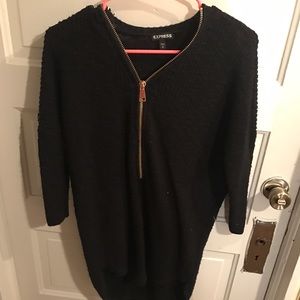 Express black zipper sweater