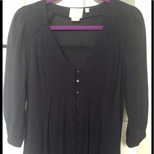 Anthropologie "Vanessa Virginia" Navy Top