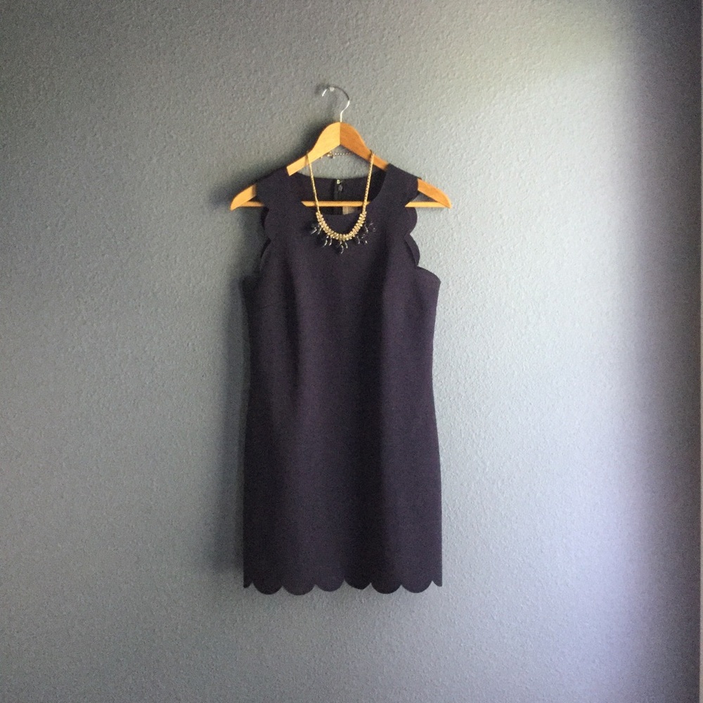 NEW☀️J.Crew Scalloped Shift Dress