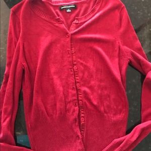 Deep red/burgundy Express cardigan